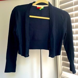 Navy blue XS cropped cardigan
